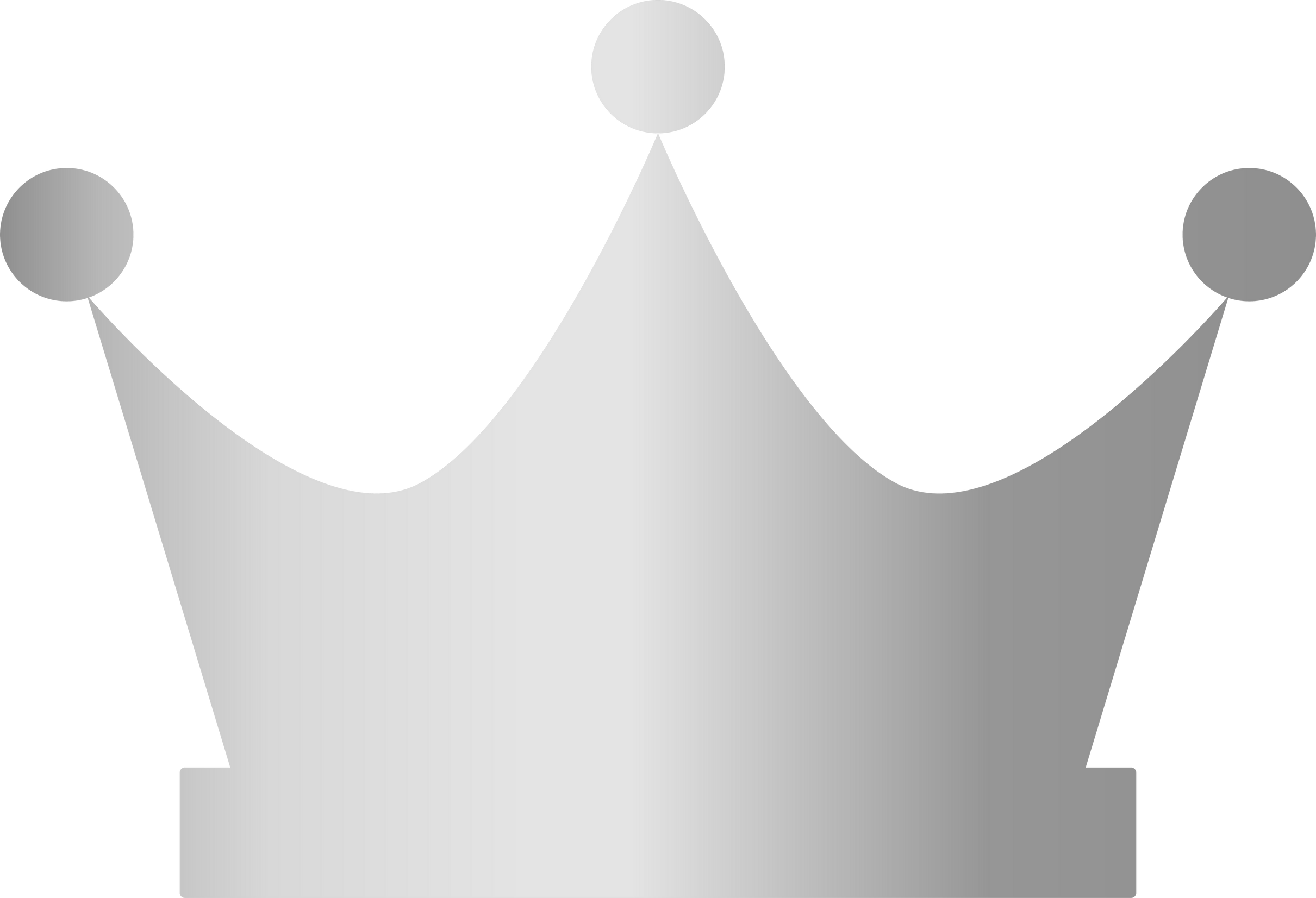 Crown with silver effect